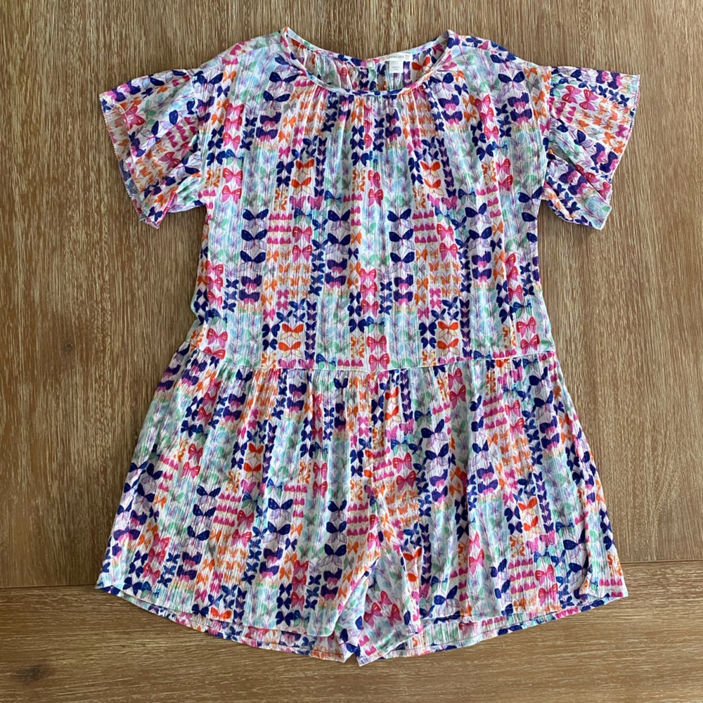 Crewcuts Girls Butterfly Print Romper